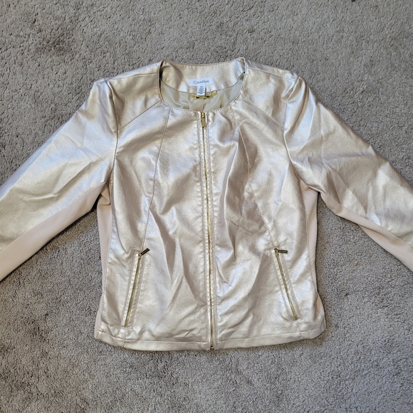 Calvin Klein Faux Leather Jacket - Picture 5 of 9